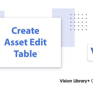 How to create a Manual Input Table for multiple Assets