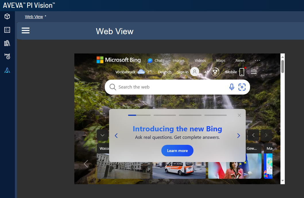 AVEVA PI Vision Custom Symbol Web View, Display web pages in PI Vision